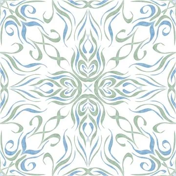 Hand drawn floral seamless pattern. Illustrazione stock
