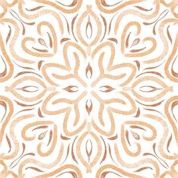 Hand drawn floral seamless pattern. Stock Illustration