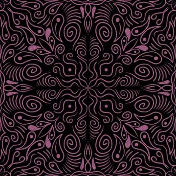 Hand drawn floral seamless pattern. Illustrazione stock