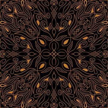 Hand drawn floral seamless pattern. Stock Illustration