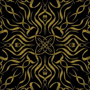 Hand drawn floral seamless pattern. Illustrazione stock