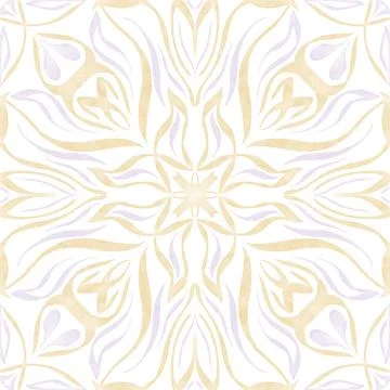 Hand drawn floral seamless pattern. Stock Illustration