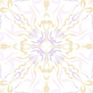 Hand drawn floral seamless pattern. Illustrazione stock