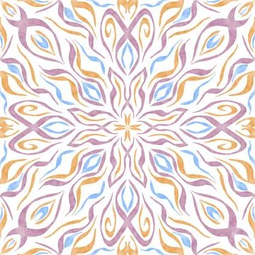 Hand drawn floral seamless pattern. Stock Illustration