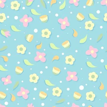 Hand drawn floral seamless pattern イラスト素材