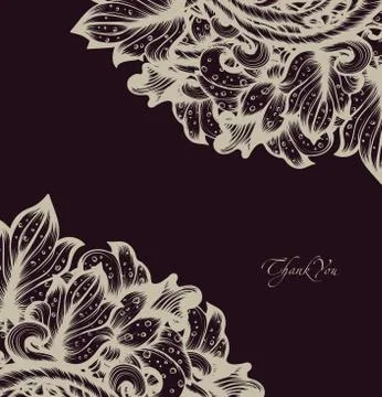 Hand Drawn Floral Vector Design Stock Illustration