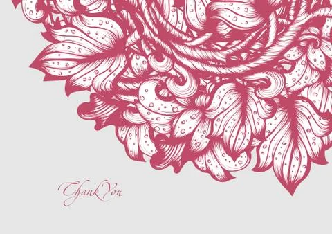 Hand Drawn Floral Vector Design Stock Illustration