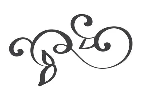 Hand drawn flourish Calligraphy elements. Vector illustration イラスト素材