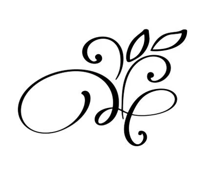 Hand drawn flourish Calligraphy elements. Vector illustration Stockillustratie