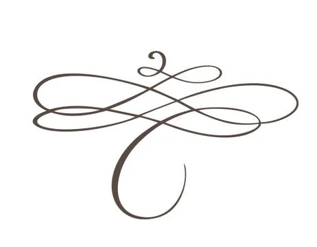 Hand drawn flourish separator Calligraphy designer elements. Vector vintage Stock-Illustration