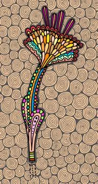 Hand drawn flower Stock Illustration