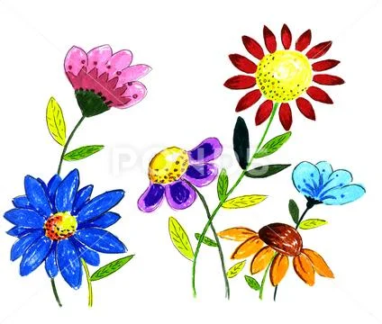 Hand drawn flower illustration Stock Illustration