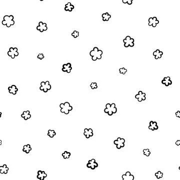 Hand drawn flower pattern Stock-Illustration