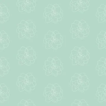 Hand drawn flower seamless pattern background. Vector Illustration Illustrazione stock