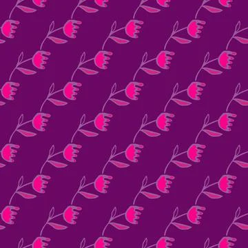 Hand drawn flower seamless pattern. Unusual floral wallpaper. Stock Illustration