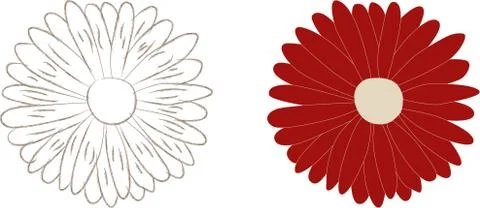 Hand drawn flowers Stock Illustration