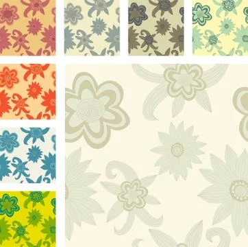 Hand drawn flowers Stock Illustration