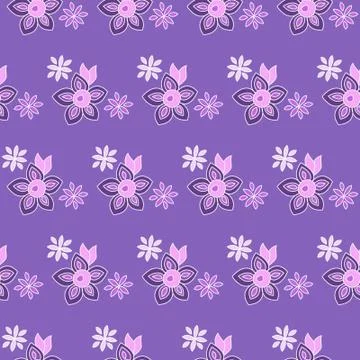 Hand drawn flowers Stock Illustration