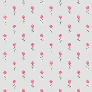 Hand drawn flowers seamless pattern Stock Illustration