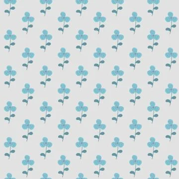 Hand drawn flowers seamless pattern Stock Illustration