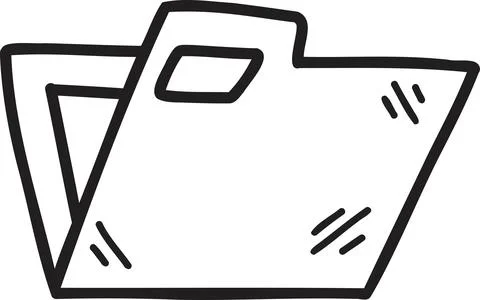 Hand Drawn folder file illustration 스톡 일러스트