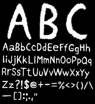 Hand drawn font Illustrazione stock