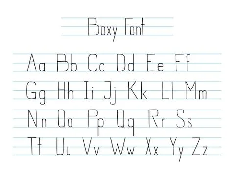 Hand drawn font Stock Illustration