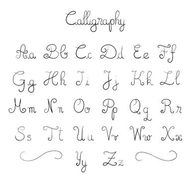 Hand drawn font Stock Illustration