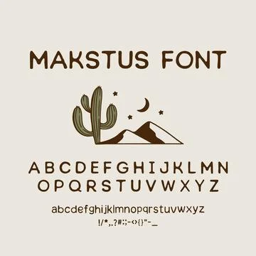 Hand drawn font Stock Illustration