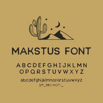 Hand drawn font Stock Illustration