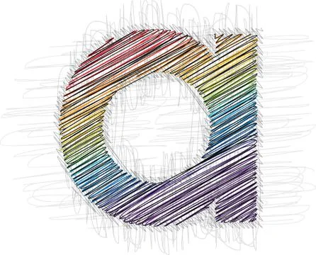 Hand drawn font letter a Stock Illustration