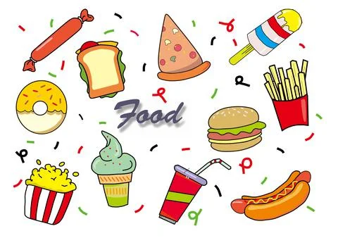 Hand drawn - food vector Stock Illustration
