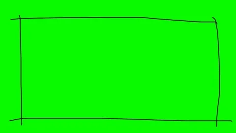 Hand drawn frame animation on green Video stock 221100696