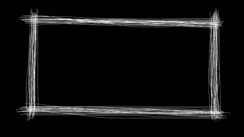Hand drawn frame on a black background Stock-Footage 221625132