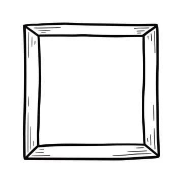 Hand drawn frame. Doodle style. Stock Illustration