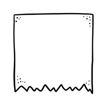 Hand drawn frame. Doodle style. Illustrazione stock