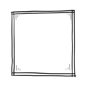Hand drawn frame. Doodle style. Illustrazione stock