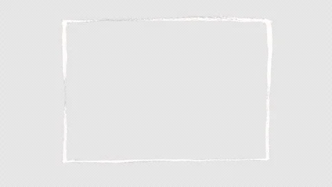 Hand-drawn frame effect with a white line on a black screen. Stock Footage 303020017