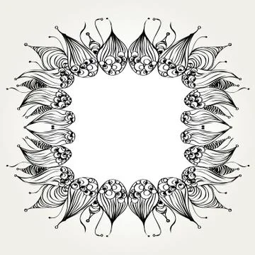 Hand drawn frame Stock Illustration