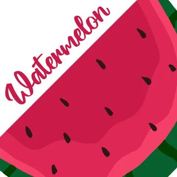 Hand-drawn frame made of watermelon. Stock Illustration