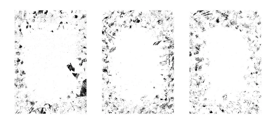 Hand drawn frame with a rough, torn edge featuring grunge elements and ink .. Stock Illustration