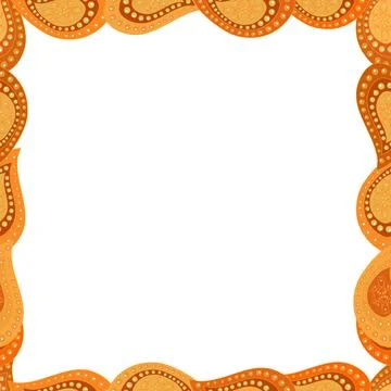 Hand drawn frames. Blank white, orange and yellow square cadre rectangle label e Stock Illustration