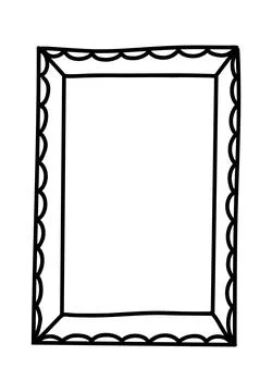 Hand drawn frames. Doodle scribble simple box. Vector empty drawing sketch. Illustrazione stock