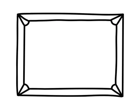 Hand drawn frames. Doodle scribble simple box. Vector empty drawing sketch. Stock Illustration