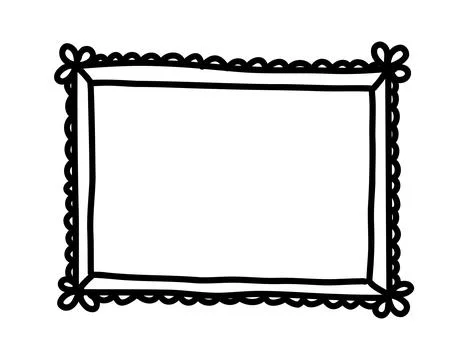 Hand drawn frames. Doodle scribble simple box. Vector empty drawing sketch. 스톡 일러스트