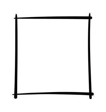 Hand drawn frames. Handdrawn square frame. Vector borders grunge template set. Stock Illustration