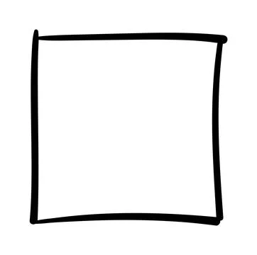 Hand drawn frames. Handdrawn square frame. Vector borders grunge template set. Illustrazione stock