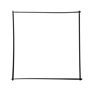 Hand drawn frames. Handdrawn square frame. Vector borders grunge template set. Stockillustratie