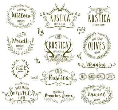 Hand Drawn frames Illustrazione stock