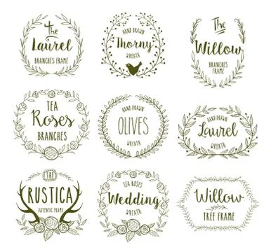 Hand Drawn frames Stock Illustration